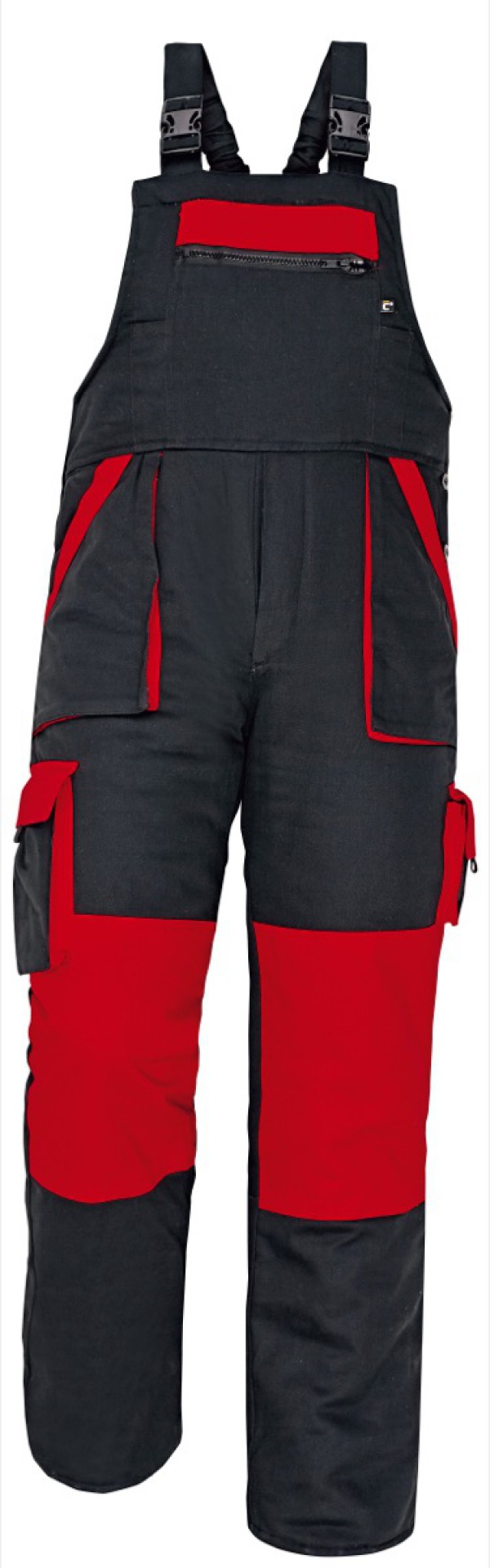 MAX téli kantáros nadrág fekete/piros
