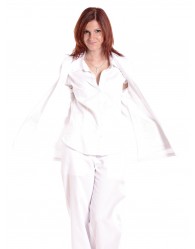 Női ápolónői fehér pulóver