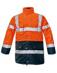 BIROAD kabát HV narancs/sötétkék