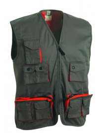 DESMAN mellény szürke/narancs