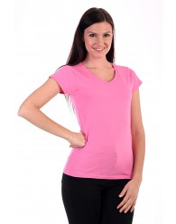 Fruit of the Loom Karcsúsított pink női póló